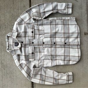 H&M Brown and White Plaid Shirt